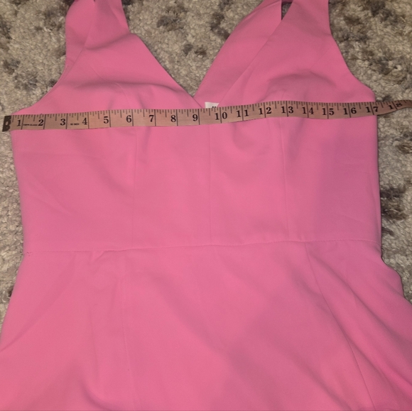 Amanda Uprichard Allora Mini Dress Shocking Pink Size MD Barbie - Picture 7 of 8